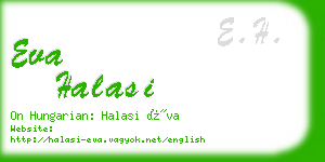 eva halasi business card